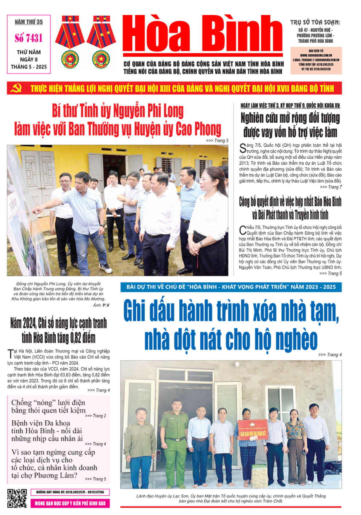 Báo Hòa Bình số 7431