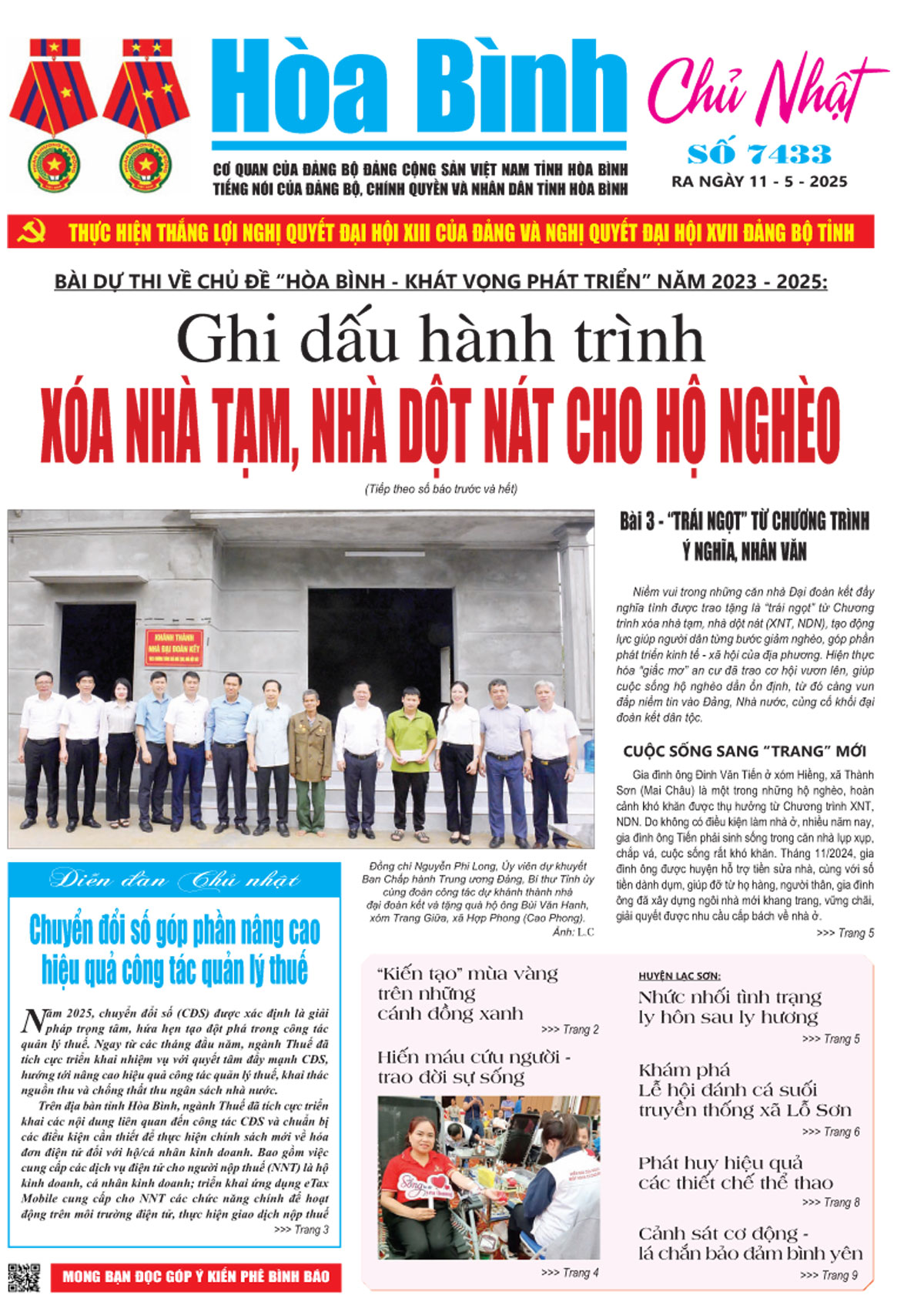Báo Hòa Bình Chủ Nhật số 7433