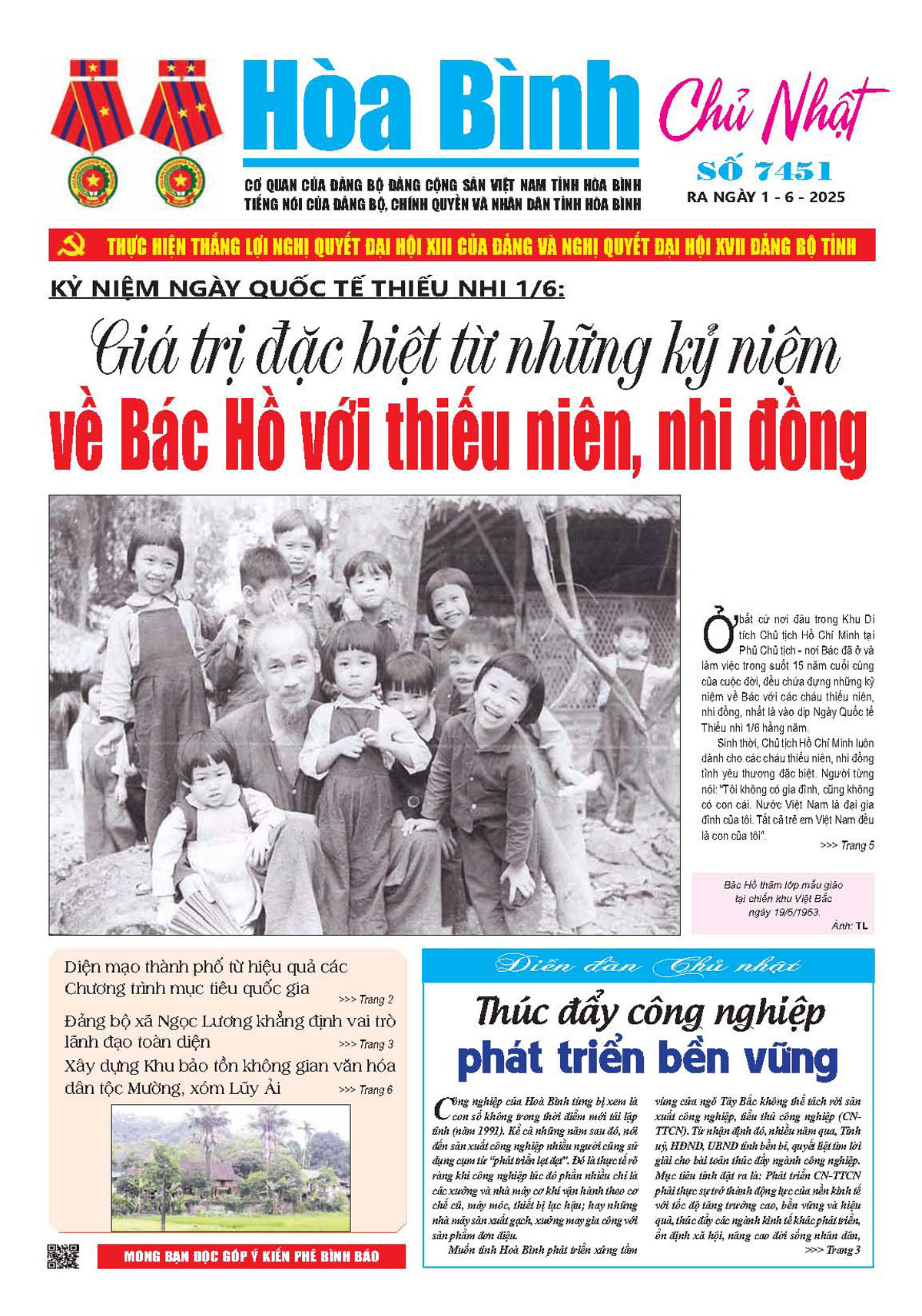 Báo Hòa Bình Chủ Nhật số 7451