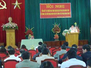 Đồng chí Hoàng Việt Cường, Bí thư Tỉnh uỷ phát biểu kết luận hội nghị.