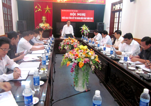 Đ/c Nguyễn Văn Quang, Phó Bí thư Thường trực Tỉnh uỷ, Chủ tịch HĐND tỉnh phát biểu kết luận hội nghị.