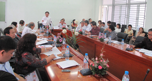 Các đại biểu tại hội thảo ngày 21/10 tại Hà Nội.

