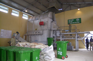Dây chuyền xử lý rác thải tại Nam Sơn (Sóc Sơn).