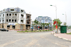 Hạ tầng đô thị Trung tâm thương mại và nhà ở Lương Sơn đang được hoàn thiện.