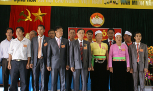 BCH MTTQ xã Phú Minh khoá XVI, nhiệm kỳ 2013 – 2018 ra mắt tại Đại Hội.