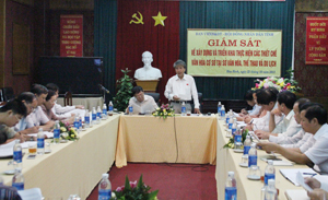 Đồng chí Hoàng Thanh Mịch, UVBTV Tỉnh ủy, Trưởng Ban Tuyên giáo Tỉnh ủy, Trưởng Ban VH-XH&DL - HĐND tỉnh phát biểu kết luận hội nghị.