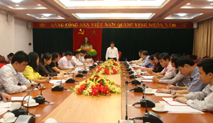 Đồng chí Trần Đăng Ninh, Phó Bí thư Thường trực Tỉnh ủy phát biểu kết luận hội nghị.