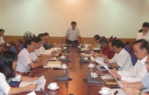 Đồng chí Nguyễn Văn Dũng, Phó Chủ tịch UBND tỉnh, Trưởng BCĐ đại hội kết luận cuộc họp.