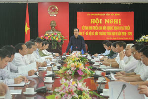 Đồng chí Chủ tịch UBND tỉnh Nguyễn Văn Quang kết luận buổi làm việc.