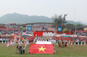 Toàn cảnh lễ khai mạc HKPĐ tỉnh lần thứ VII-năm 2014.