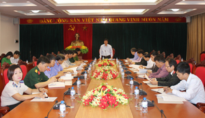 Đồng chí Trần Đăng Ninh, Phó Bí thư Thường trực Tỉnh ủy  chủ trì hội nghị.
