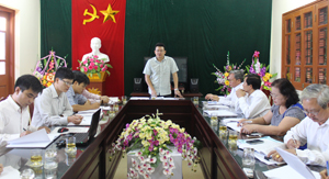 Đoàn công tác của Ban Nội chính Tỉnh ủy kiểm tra công tác phòng chống tham nhũng tại Trường Chính trị tỉnh.