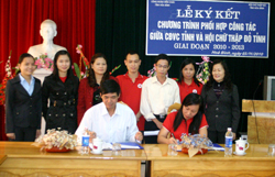 Công đoàn Viên chức tỉnh và Hội Chữ thập đỏ tỉnh ký kết chương trình phối hợp công tác