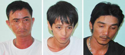 Các đối tượng có liên quan trong vụ án chống người thi hành công vụ, khiến Đại úy Trần Văn Út bị trọng thương.