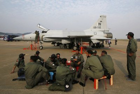 Máy bay JF-17 tại Triển lãm hàng không Chu Hải lần thứ 8.
