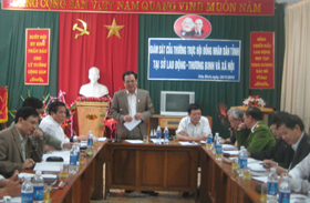 Đồng chí Đinh Duy Sơn, Phó Chủ tịch Thường trực HĐND tỉnh phát biểu kết luận buổi giám sát