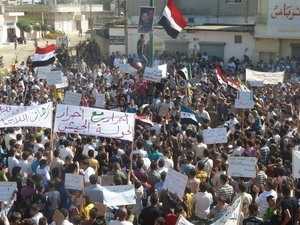 Biểu tình chống Chính phủ Syria ở Hula, gần Homs. (Nguồn: Reuters)