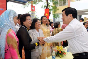 Chủ tịch nước Trương Tấn Sang dự “Ngày hội đại đoàn kết dân tộc 