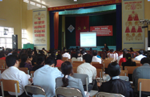 Hội viên Hội nông dân huyện Đà Bắc tham gia hội thảo.