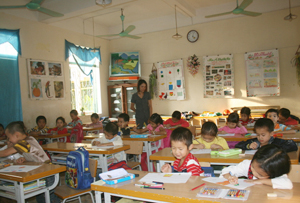 Một giờ lên lớp ở trường TH Kim Đồng – thị trấn Đà Bắc.