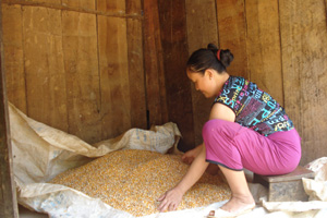 Chị Hà Thị Dắng, xóm Tằm, xã Trung Thành (Đà Bắc) mong có thêm nghề phụ bên cạnh sản xuất nông nghiệp để tăng thu nhập cho gia đình.