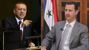 Thủ tướng Erdogan (trái) đe dọa Tổng thống al-Assad - Ảnh: AFP/Reuters