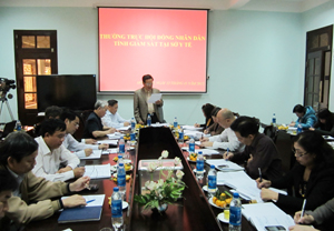 Đồng chí Đinh Duy Sơn, Phó Chủ tịch HĐND tỉnh kết luận tại buổi giám sát Sở Y tế.