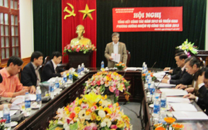 Đồng chí Hoàng Thanh Mịch, UVBTV Tỉnh ủy, Trưởng Ban Tuyên giáo Tỉnh ủy, Trưởng Ban VHXH&DT (HĐND tỉnh) chủ trì hội nghị.