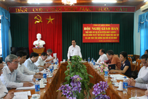 Đồng chí Nguyễn Văn Quang, Phó Bí thư Thường trực Tỉnh uỷ, Chủ tịch HĐND tỉnh kết luận tại hội nghị.
