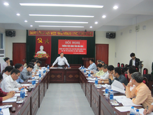 Đồng chí Hoàng Quang Minh, Ủy viên Thường trực HĐND tỉnh phát biểu kết luận tại buổi giám sát tại Sở TN-MT.


