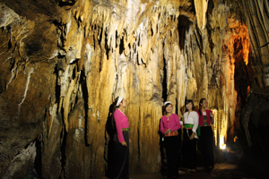 Nhũ đá non trong các động khô thuộc hệ thống hang động núi Đầu Rồng (Cao Phong) vẫn không ngừng phát triển.