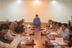 Đồng chí Nguyễn Văn Dũng, Phó Chủ tịch UBND tỉnh kết luận cuộc họp.

