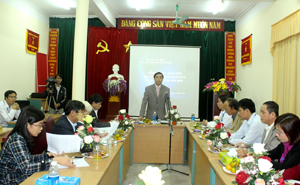 Đồng chí Hoàng Văn Tứ, UV BTV, Phó Chủ tịch HĐND tỉnh, Trưởng đoàn kiểm tra phát biểu kết luận buổi làm việc.

