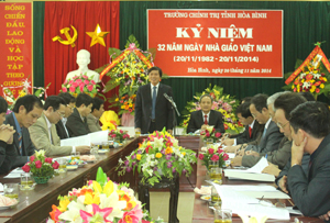 Đồng chí Trần Đăng Ninh – Phó Bí thư TT Tỉnh ủy phát biểu kết luận buổi làm việc.