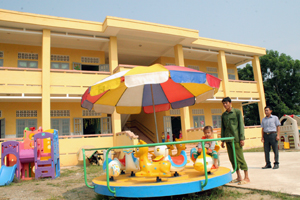 Chi trường mầm non xã Phú Lai (Yên Thủy)  được đầu tư xây dựng mới đáp ứng tiêu chuẩn NTM.