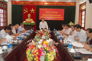 Đồng chí Nguyễn Văn Toàn,  Trưởng Ban Tuyên giáo Tỉnh ủy, Trưởng Ban Văn hóa- Xã hội & Dân tộc (HĐND tỉnh) điều hành hội nghị.

