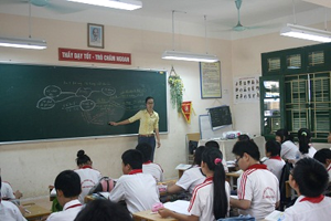 Một tiết dạy học với bản đồ tư duy của cô và trò Trường THCS Nam Trung Yên, Hà Nội.