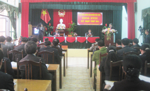 Toàn cảnh kỳ họp thứ ba, HĐND huyện Yên Thủy khoá XVIII