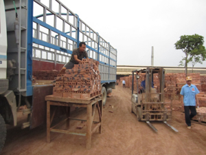 Công ty TNHH Mai Thái chi nhánh tại xã Thanh Lương (Lương Sơn) đang tồn kho gần 4 triệu viên gạch nung các loại, buộc phải bán chịu để giảm bớt áp lực hàng tồn.