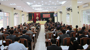Toàn cảnh kỳ họp thứ 5, HĐND huyện Yên Thủy  khóa XVIII.