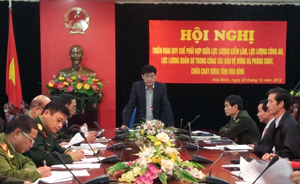 Đồng chí Nguyễn Văn Dũng, Phó Chủ tịch UBND tỉnh phát biểu kết luận hội nghị.