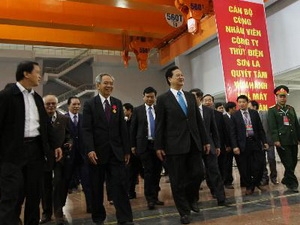 Thủ tướng Nguyễn Tấn Dũng dự Lễ khánh thành công trình Thủy điện Sơn La. (Ảnh: Đức Tám/TTXVN)