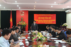 Đồng chí Trần Đăng Ninh, Phó Chủ tịch UBND tỉnh phát biểu tại hội nghị.
