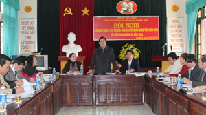 Đồng chí Nguyễn Văn Quang, Phó Bí thư TT Tỉnh ủy, Chủ tịch HĐND tỉnh phát biểu chỉ đạo tại hội nghị.