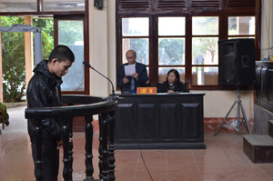 Các luật sư thuộc Đoàn Luật sư tỉnh tham gia bào chữa một vụ án do TAND tỉnh xử ngày 8/11/2013.