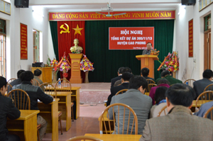 Hội nghị tổng kết dự án 395/11/13 tại huyện Cao Phong.

