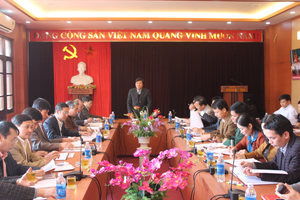 Đồng chí Trần Đăng Ninh, Phó Bí thư TT Tỉnh ủy kết luận buổi làm việc.

