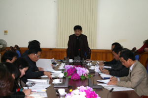 Đồng chí Nguyễn Văn Dũng, Phó Chủ tịchUBND tỉnh kết luận cuộc họp.

