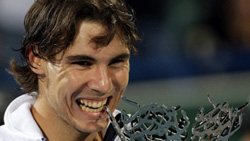 Nadal với nụ cười tươi rói với niềm vui đầu năm mới