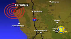 Trận động đất xảy ra bờ biển phía nam California.